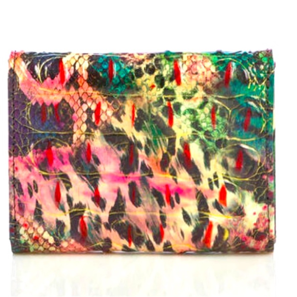 BRAHMIN VERONICA wallet,Shapefitter Melbourne, animal print,croc leather, New - Picture 4 of 8